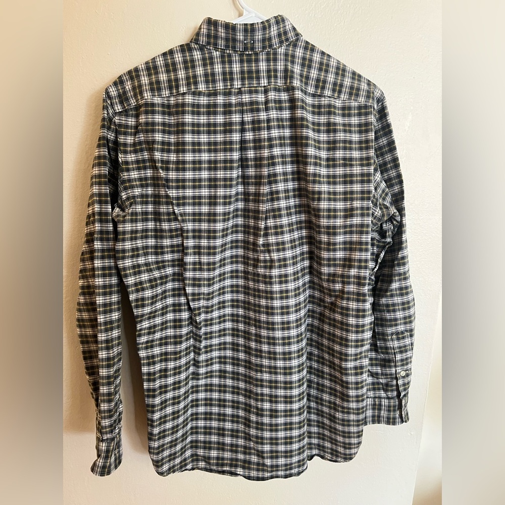 Ralph Lauren Men's Button-Down Plaid Shirt in Olive and Yellow - Picture 4 of 4